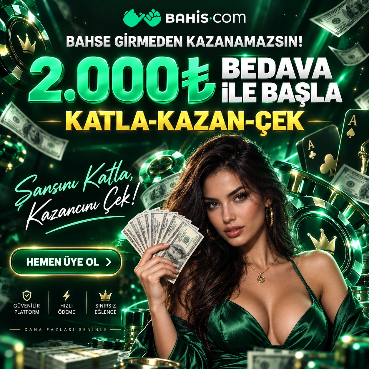 Bahis.com 2.000 TL Bedava Deneme Bonusu